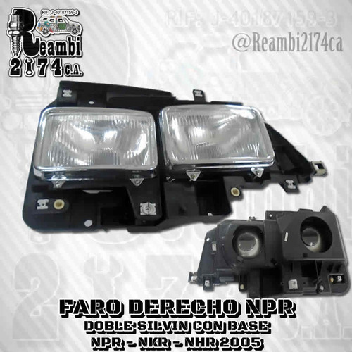 Faros Delanteros Con Base Npr Nkh Nhr Doble Silvin 05 - 09