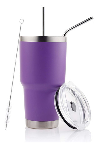 Vaso Termico De Acero Inoxidable De 30 Oz Con Tapa-morado