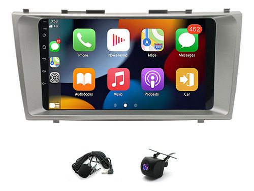 Estéreo 2+32gb Carplay Para Toyota Camry 2006-2011 Cámara Color Silver