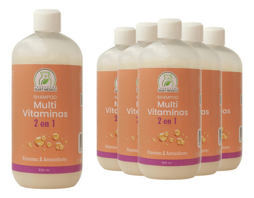  Shampoo Capilar Multivitaminas 2 En 1 (500ml) 6 Pack