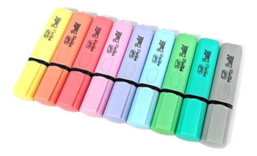Resaltador Trabi High Texter Chato Colores Pastel Color Rosa