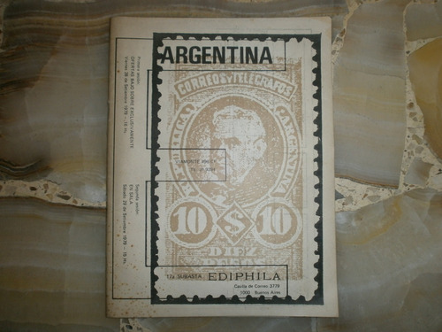 Catalogo Estampillas Argentina 17a Subasta Ediphila Sep 1979