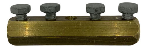 Conector De Emenda E Medição Duplo Com 4 Parafusos 10un