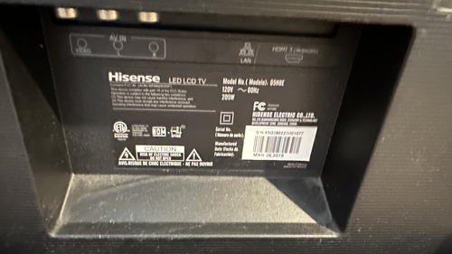 Televisión Hisense 65h8e Led Lcd Tv (Usado)
