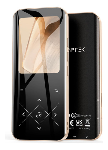 Agptek - Reproductor Mp3 De 64 Gb Con Bluetooth 5.3, Pantall