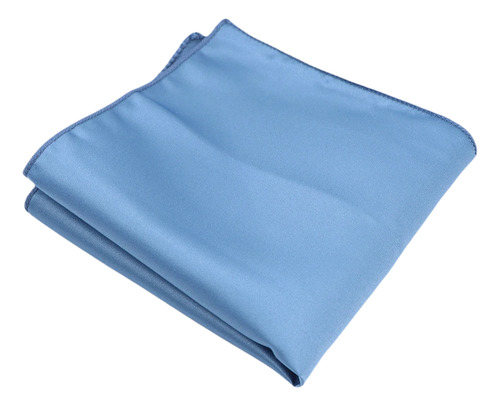 Pañuelo Satín Hombre De Bolsillo Y Traje - Grin Accs Color Dusty Blue Diseño De La Tela Liso