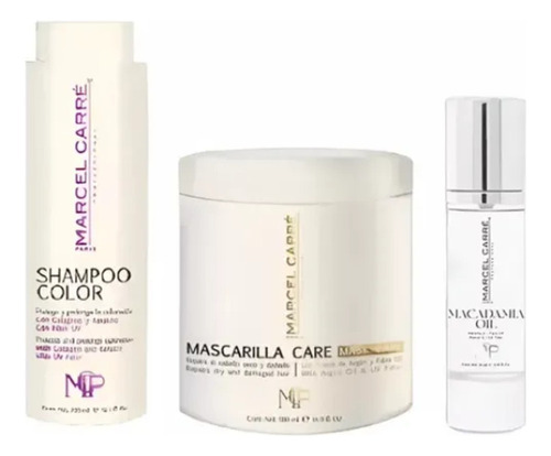 Marcel Carré Shampoo Color 300 Mascarilla 500 Macadamia 3pz