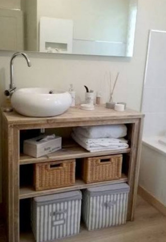 Imagen 5 de 10 de Muebles Para Bachas De Baño En Madera Rustica