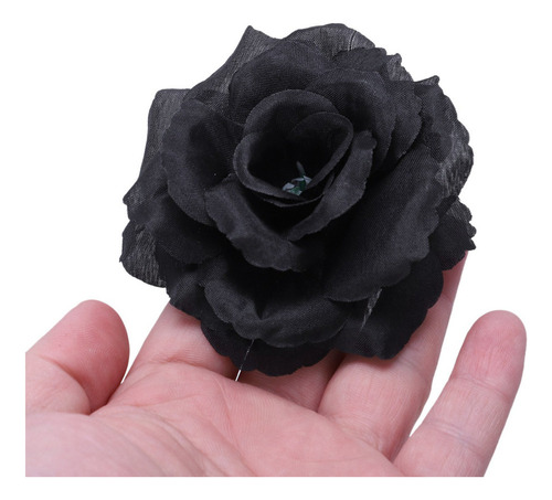 40 Unidades De Rosas Negras De Seda Artificial Para Fiestas,