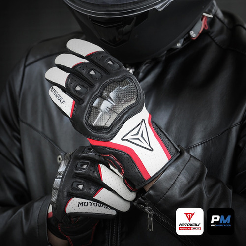 Guantes Moto Motowolf 0305 Piel Transpirable Táctil Premium Talla Xl