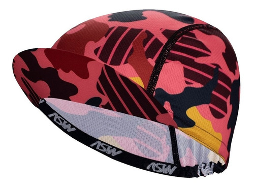 Bone De Ciclismo Cap Asw Camuflado Salmao