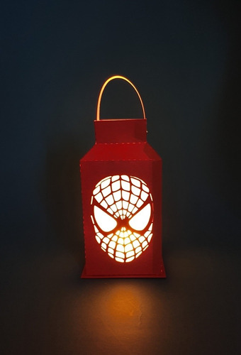 Enfeite De Festa / Vela Led Lampião Homem Aranha - Kit C/ 15