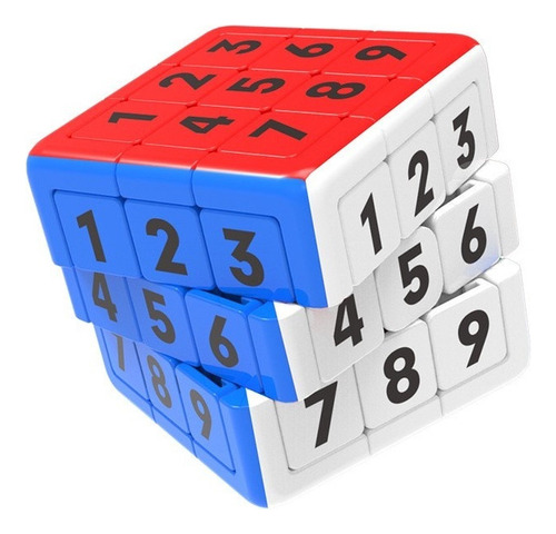 Cubo Mágico 3x3 Yuxin Magnetic Number Klotski Sin Pegatinas