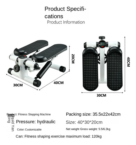 Yoga Fitness Mini Stepper Con Banda De Resistencia