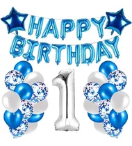 Comprar Set Decoracion Globos Feliz Cumple Primer Añito 1 Año Nene 