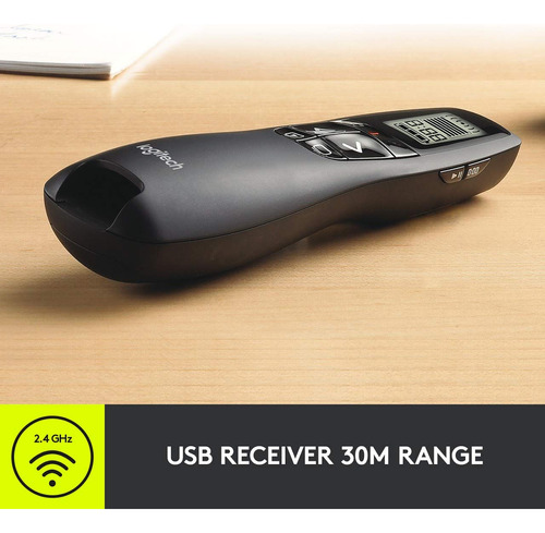 Clicker De Apresentação Sem Fio Logitech R800 Com Laser Verd