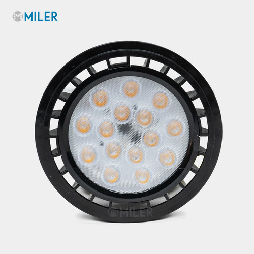 Lampara Led Ar111 13w Negra Luz Fria Alic Luz Blanco Frío