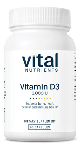 Vital Nutrients Vitamina D3 2000 Ui Cápsulas 90 Unidades