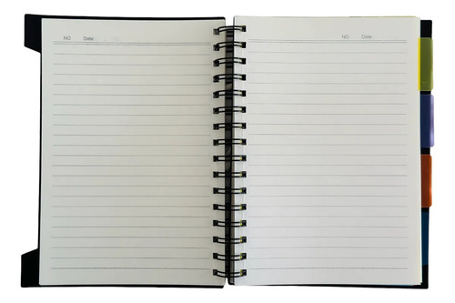 3 Cuadernos B5 Depai Dp-025 Rayado Con Separador 100 Hojas N Negro