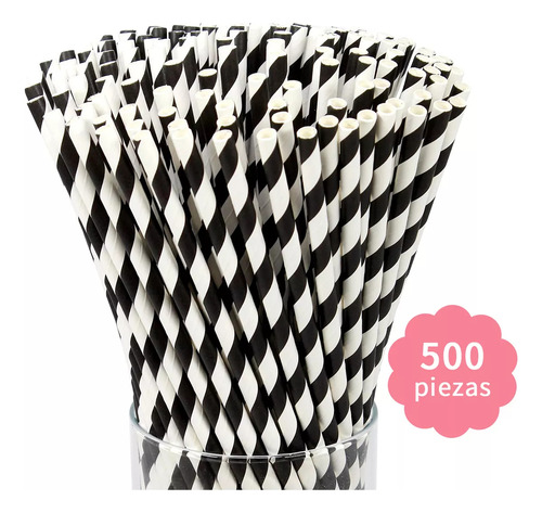 500 Popotes Biodegradables Popotes Para Papel Kraft Fiesta
