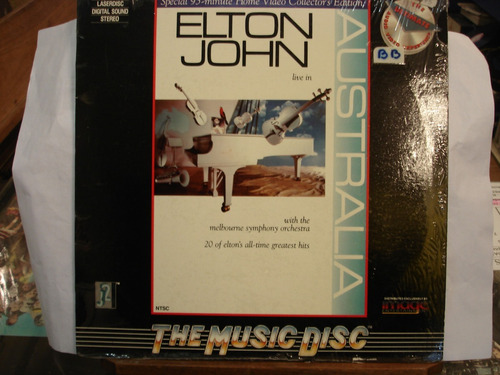 Laserdisc Elton John Live In Australia   Disco   X