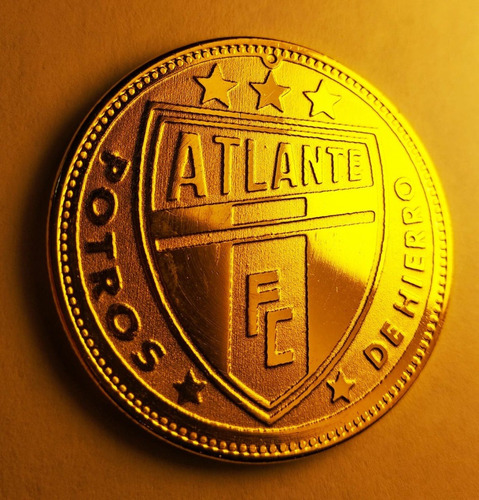 Moneda Club Atlante Baño Oro 14k Original Fut Soccer