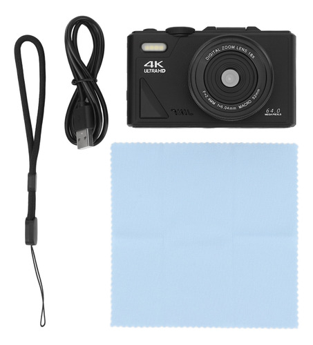 Cámara Digital 4k, 64 Mp, Uhd, Zoom 18x, Enfoque Automático,