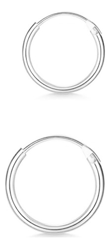 Aros Argollas Plata Para Cartilago Oreja O Lobulo 8 Y 10mm