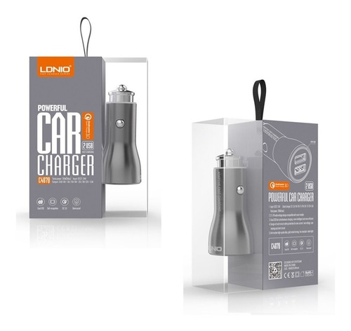 Imagem 3 de 5 de Carregador Veicular Usb Turbo Qualcomm 3.0 Cabo Lightning