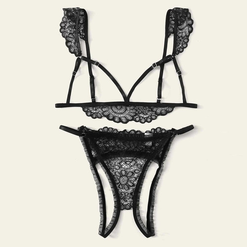 Mz Nueva Lencería De Encaje A La Moda De Talla Grande For