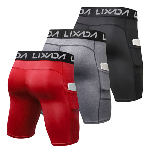 Pantalones Cortos Para Hombre Active Lixada Pack Pocket, Rop