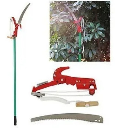 Tijera Poda Arbol Larga, Con Sierra Para Bajar Frutas