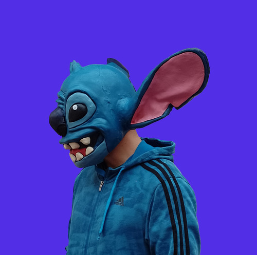Stitch Disney Máscara De Látex Fiestas Azul Marino Lilo Y Stitch