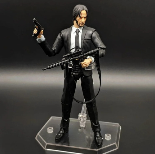 Figura Articulada De John Wick Y Perro The Boogeyman 15cm