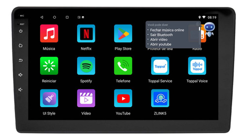 Central Multimidia Etios 12/19 Android 14 2gb Carplay Voz 9p