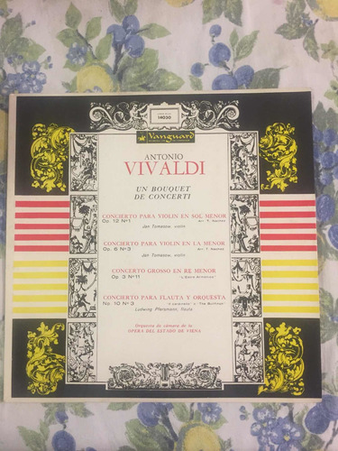 Disco Vinilo Lp Antonio Vivaldi Vanguard Bouquet De Concerti