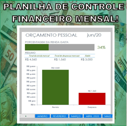 Planilha De Controle Financeiro Pessoal E Familiar