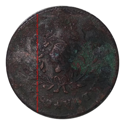 Moneda 1/4 Real 1859 Mexico Ceca Culiacan Sinaloa Alisada (Usado)