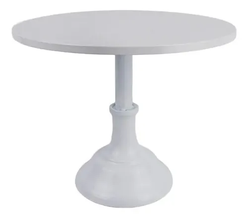 Base Exhibidora Metal Blanca 30cm Soporta Hasta 7kg Blanco