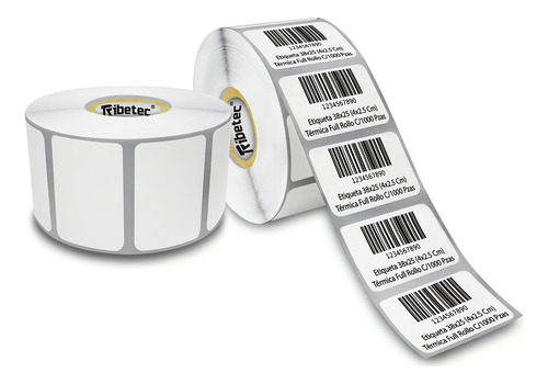 1000 Etiquetas Blancas Personalizadas 38x25 Mm Tinta Negra Color Blanco Diseño Impreso Personalizado
