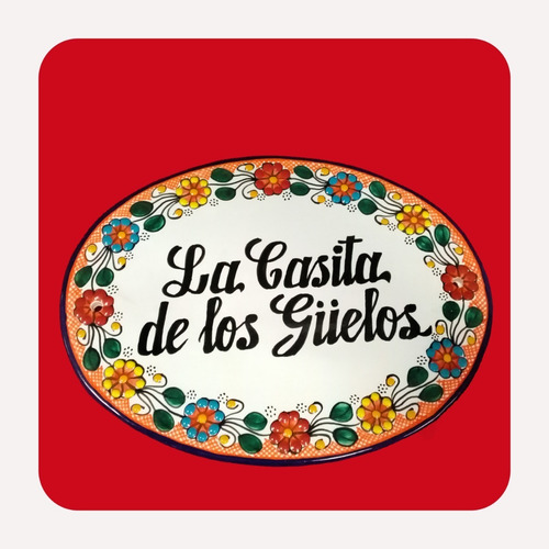Imagen 8 de 10 de Placa Decorativa Talavera Poblana Personalizada 30x23 Cm Plc