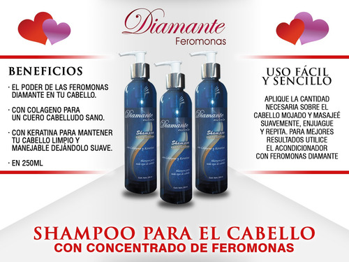 Shampoo Premium Con Feromonas Aceite Argan Y Keratina 250ml