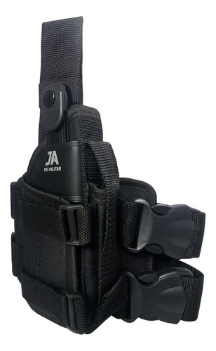 Coldre De Perna Universal J.a Rio Militar Cor Preto