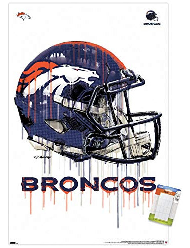 Trends International Nfl Denver Broncos - Drip Helmet 20 Wal