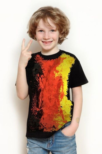 Camisa, Camiseta Criança 5%off Bandeira Alemanha Customizada