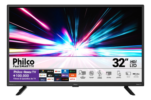 Smart Tv 32'' Hd Led Roku Tv Hdmi Ptv32g70rch Philco Bivolt