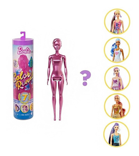 Imagem 1 de 10 de Barbie Fashionista Color Reveal Glitter Gwc55 Mattel