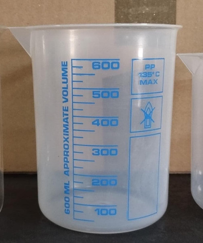Beaker/ Vaso Precipitado Plastico 600ml Graduado 