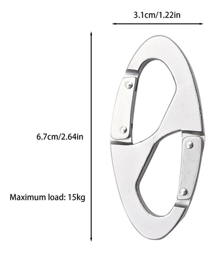 Mosquetones De Aleación De Aluminio Multiusos Con Doble Clip