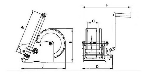 Malacate Manual Con Cinta Y Gancho 600lb (no Envios)